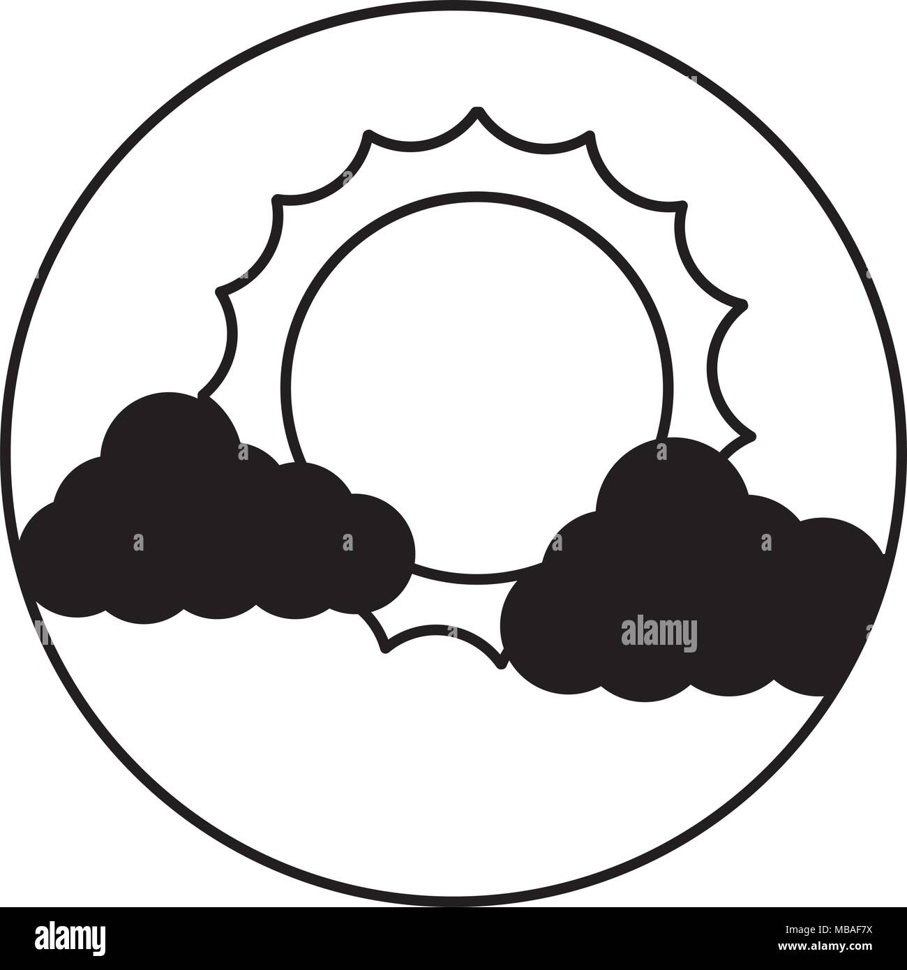 cloud weather climate with sun Stock Vector Image & Art - Alamy
