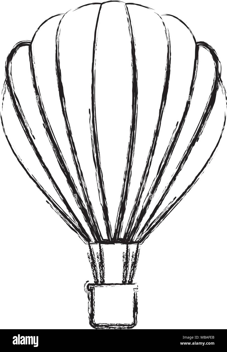 balloon air hot fliying Stock Vector