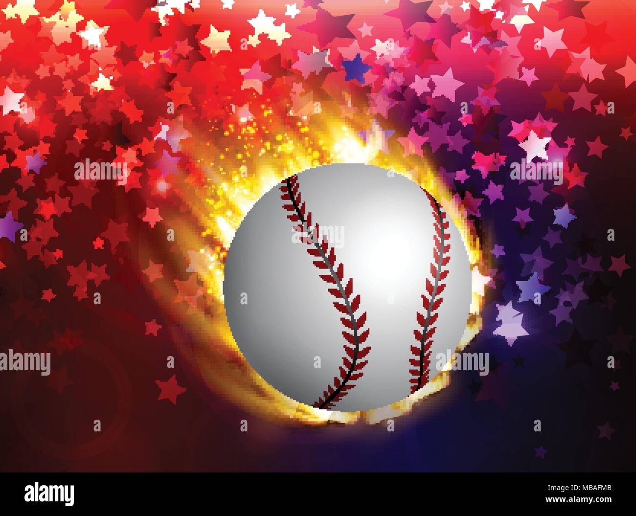 Baseball ball flame hi-res stock photography and images - Alamy