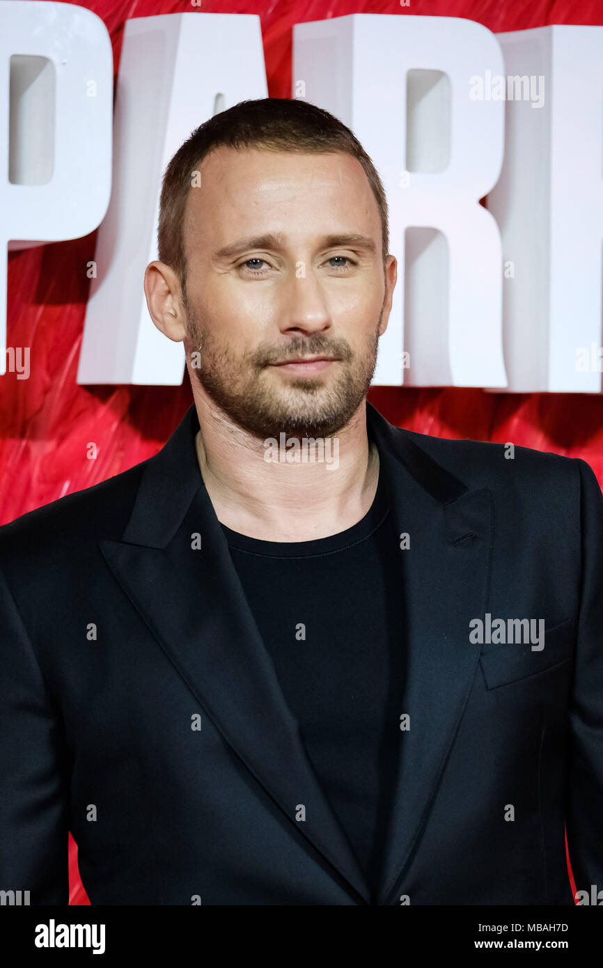 Matthias Schoenaerts at European Premiere of Red Sparrow on Monday 19  February 2018 held at VUE West End, London. Pictured: Matthias Schoenaerts  Stock Photo - Alamy