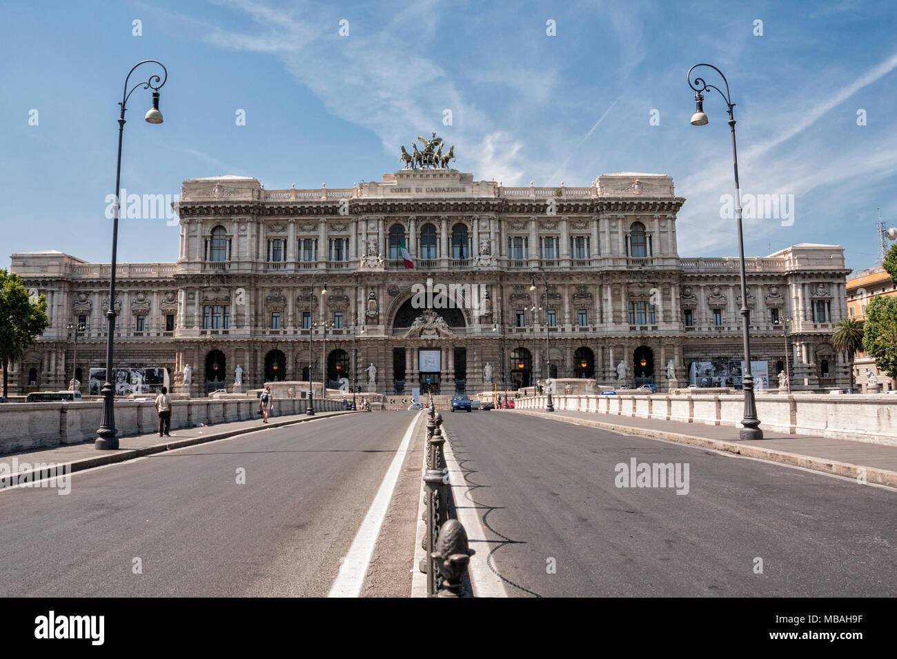 ROME,ITALY - JUNE 17,2011: Cityscape with Corte Suprema di Cassazione (Supreme Court of Cassation of Italy) in the bank of the Tiber river Stock Photo