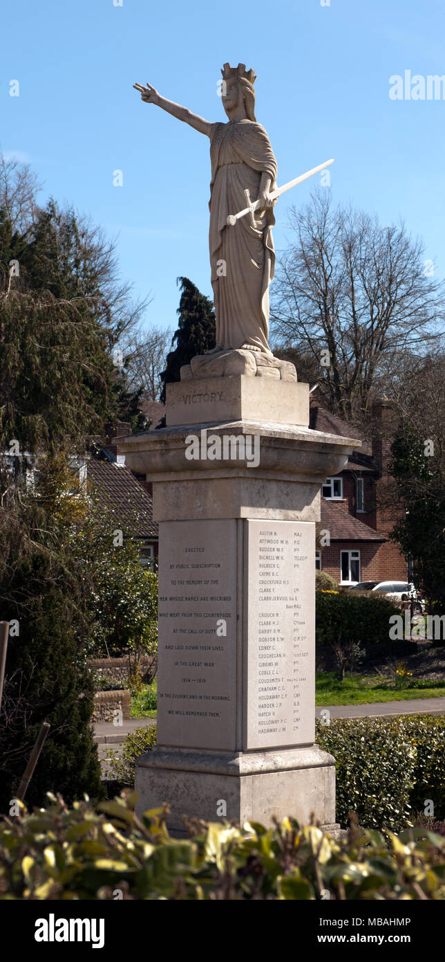 War Memorial at the centre of the Hampshire Village of Horndean
