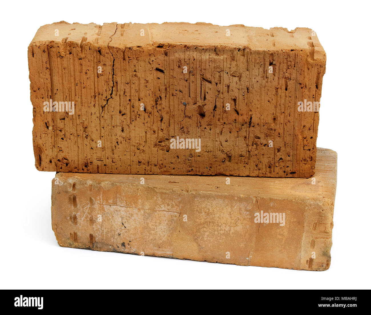 Two furnace brick are made from red clay Stock Photo Alamy
