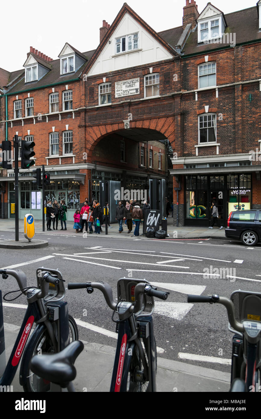 Spitalfields Market, Commercial Street, London Stock Photo Alamy