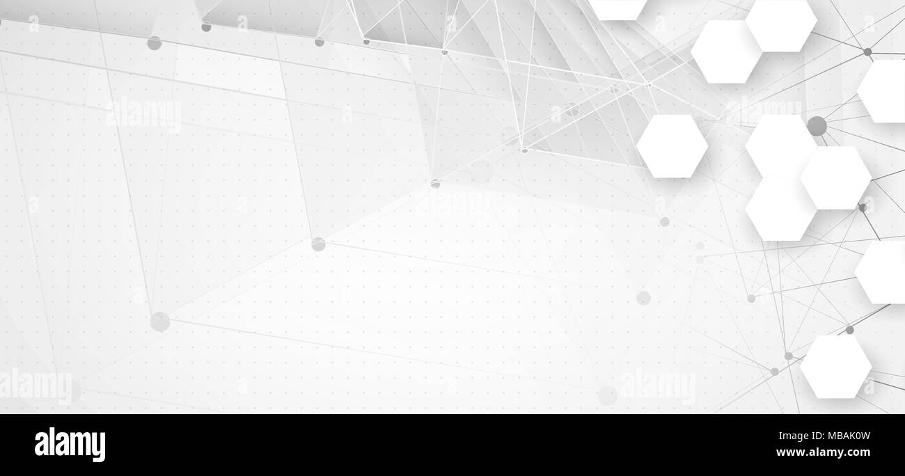 Abstract hexagon background. Technology polygonal design. Digital futuristic minimalism. Vector Stock Vector