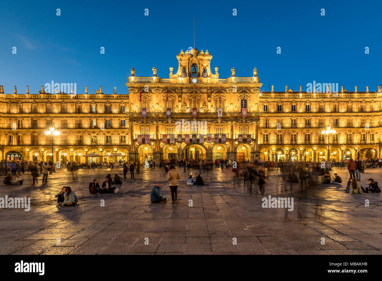 Plaza Mayor, Salamanca, Castile and Leon, Spain Stock Photo