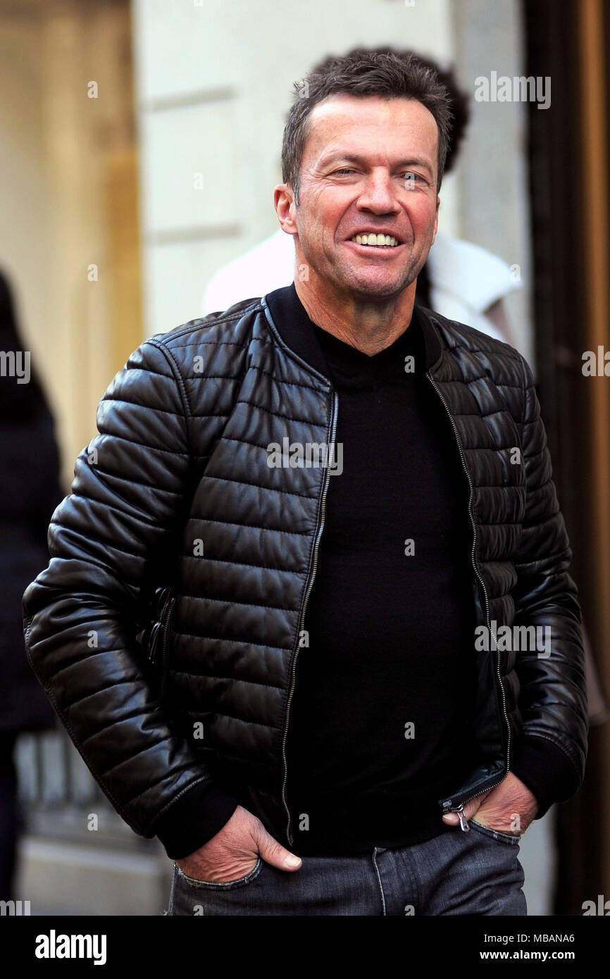 Lothar Matthäus going for lunch with a friend at Il Salumaio di Montenapoleone, a restaurant in the centre of Milan, Italy. Featuring: Lothar Matthäus, Lothar Matthaus Where: Milan, Lombardy, Italy When: 09 Mar 2018 Credit: IPA/WENN.com **Only available for publication in UK, USA, Germany, Austria, Switzerland** Stock Photo