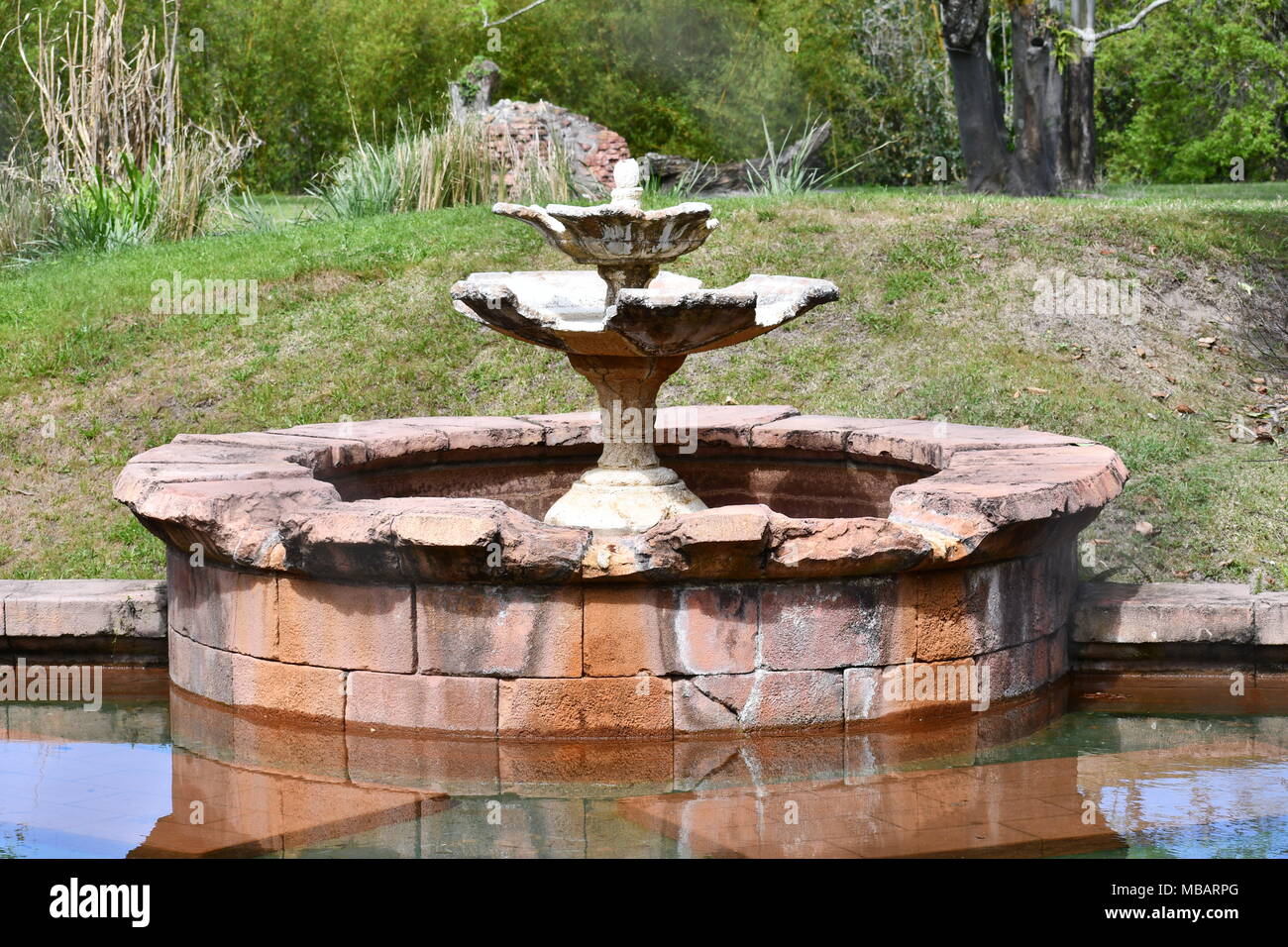 Water Fountain in the Tiger Exhibit at Disney's Animal Kingdom Stock Photo