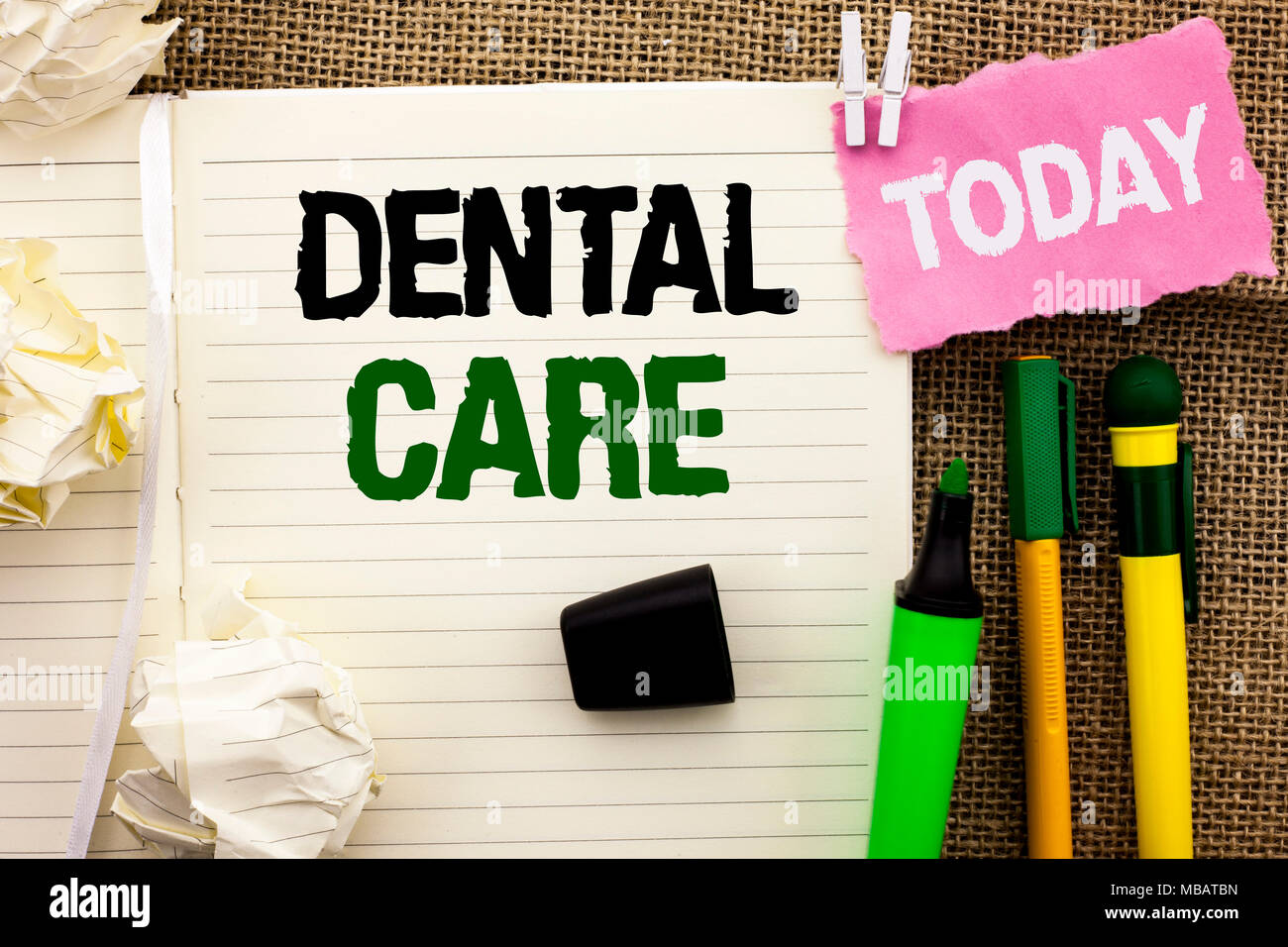 Writing note showing Dental Care. Business photo showcasing Oral Tooth