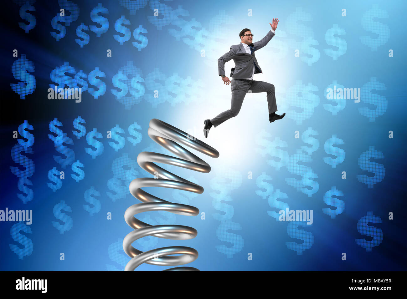 Jump man from ladder hi-res stock photography and images - Alamy