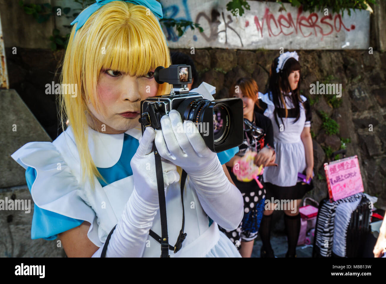 Tokyo Japan Harajuku Asian Man Cosplay Costume Play Cross Dresser