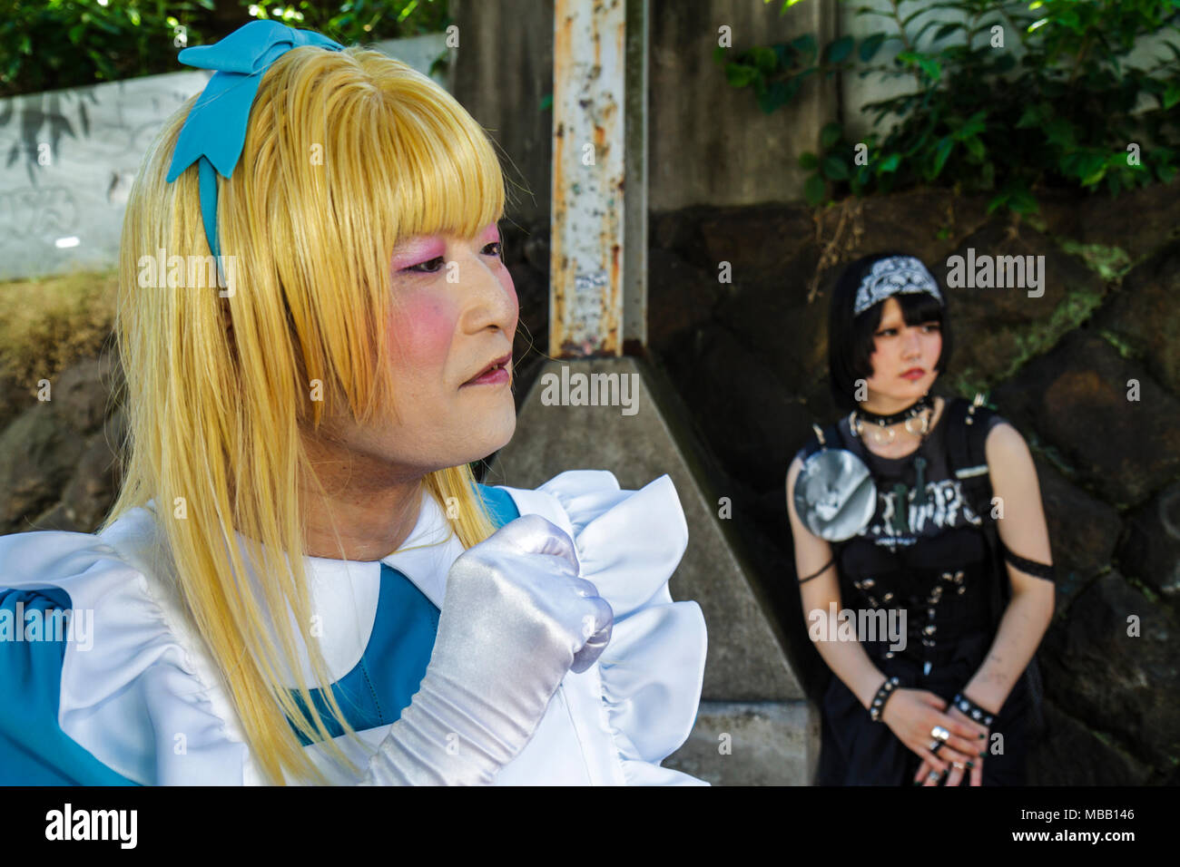 Tokyo Japan Harajuku Asian Man Cosplay Costume Play Cross Dresser