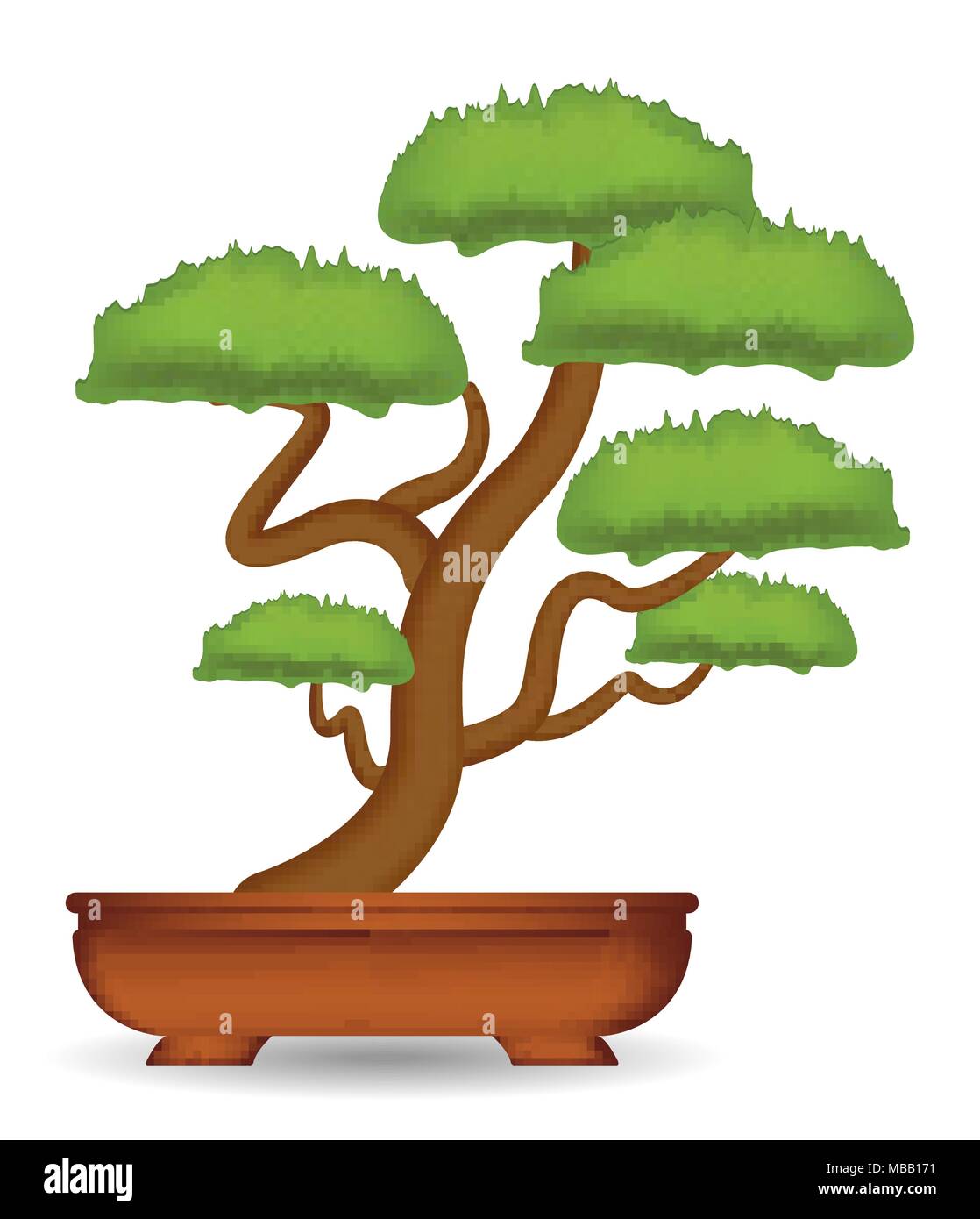 Bonsai tree illustration art asian hires stock photography and images