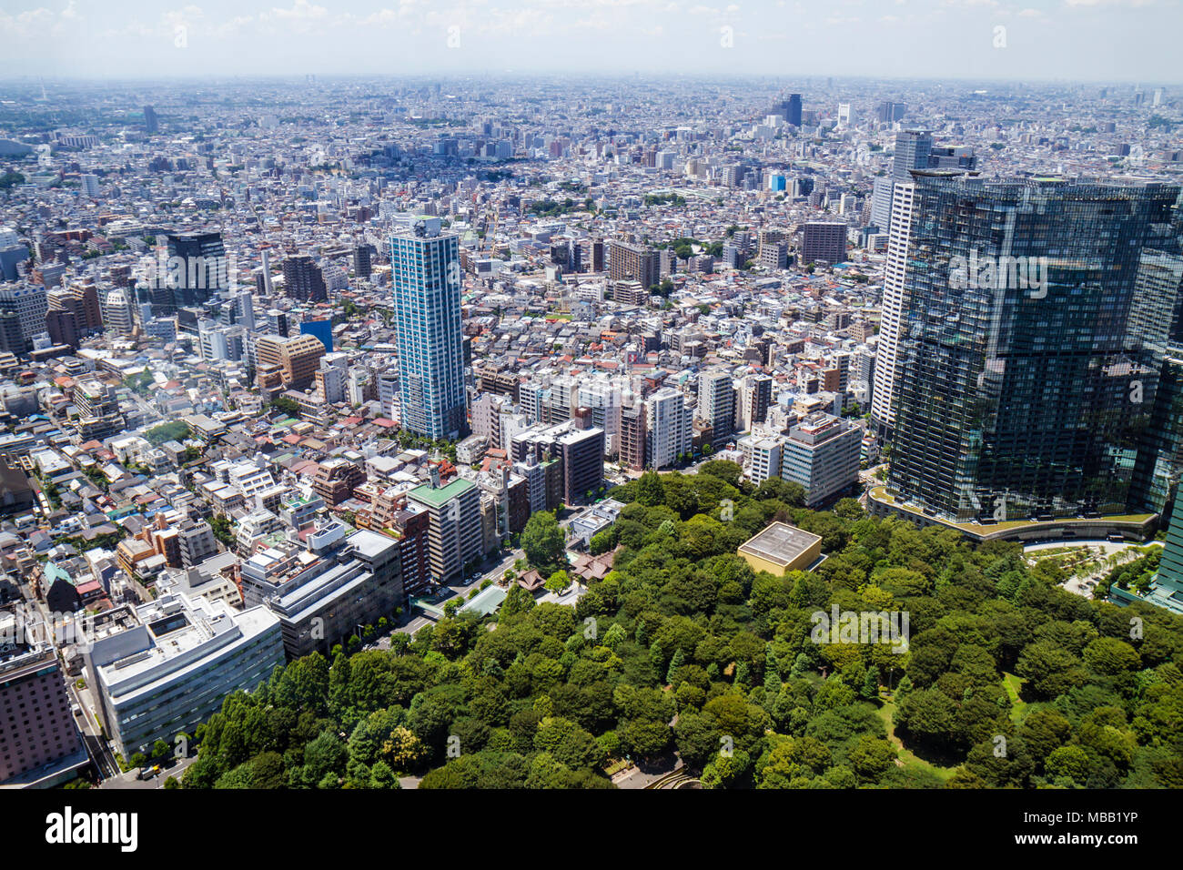 Japan Tokyo Asia Orient Shinjuku Tokyo Metropolitan Government Office No 1 Main Building Observatory 45th Floor Aerial View Window City Skyl Stock Photo Alamy