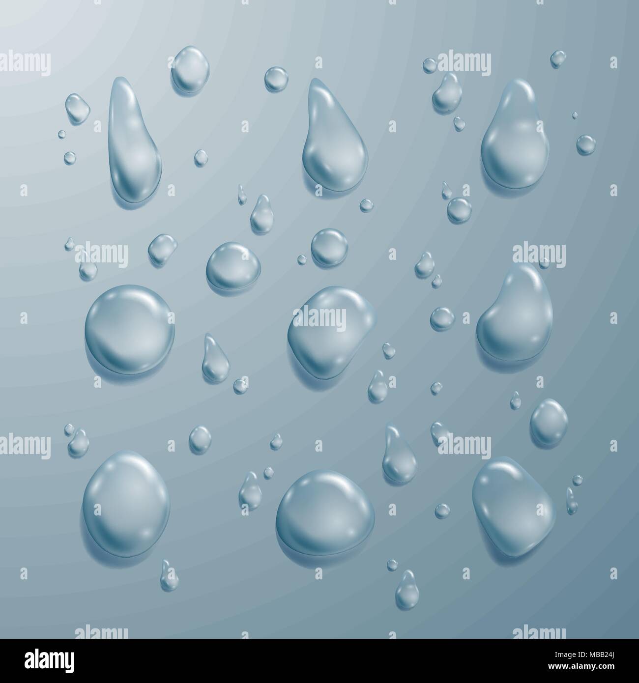 Water drop set. Transparency template drops. Vector illustration Stock Vector