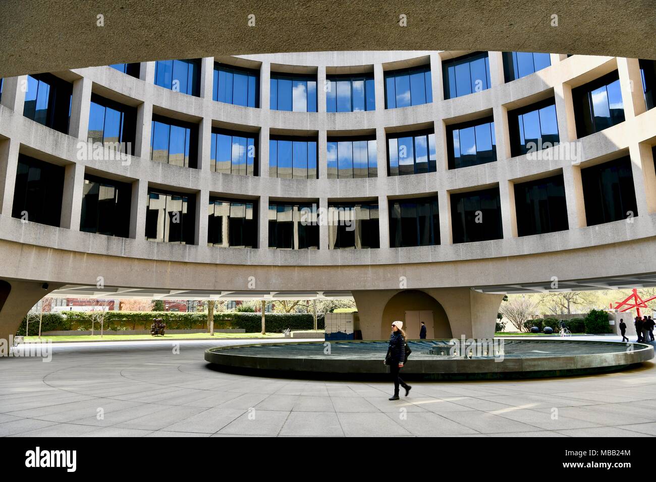 Architecture display of the exterior of Hirshhorn Museum and Sculpture