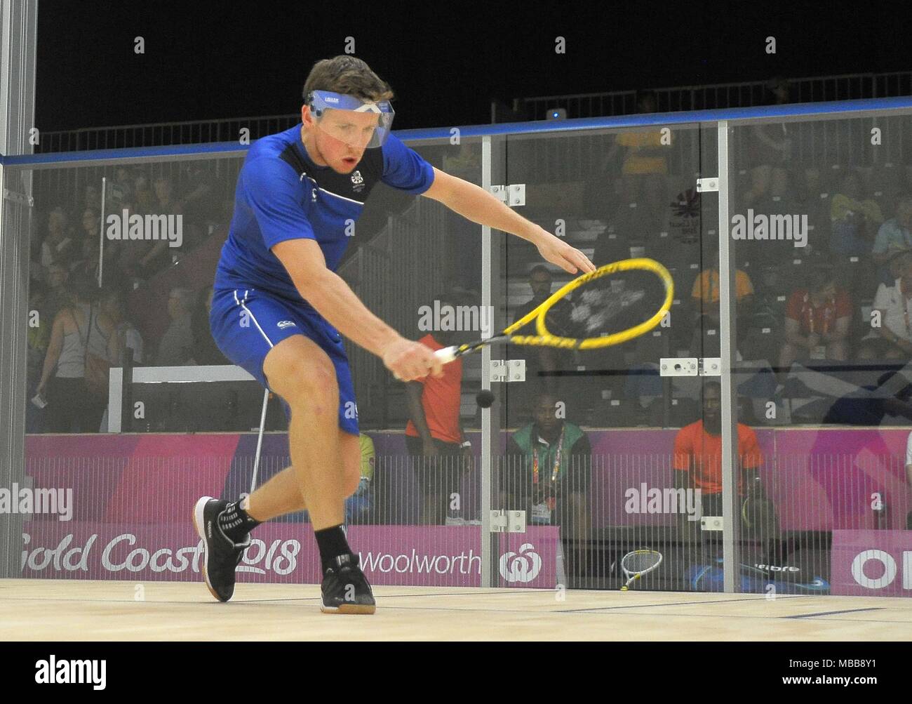 Queensland, Australia. 10th Apr, 2018. Greg LOBBAN (SCO). Mens doubles pool B. Squash. XXI Commonwealth games. Oxenford studios. Gold Coast 2018. Queensland. Australia. 10/04/2018. Credit: Sport In Pictures/Alamy Live News Stock Photo