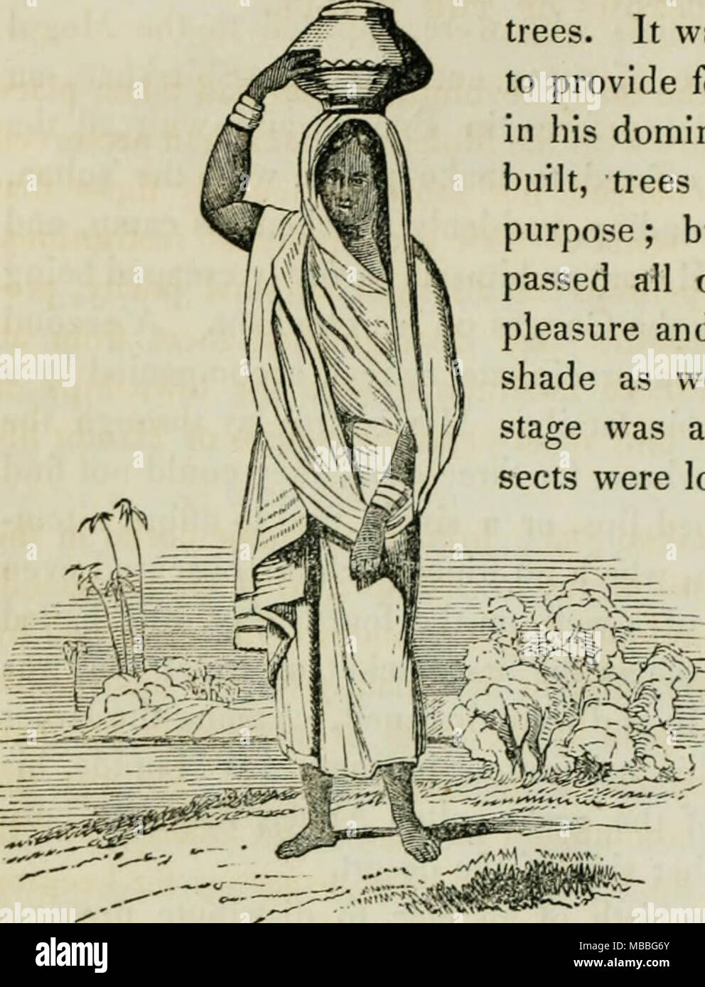 "Pictorial history of China and India; comprising a description of those countries and their inhabitants" (1851) Stock Photo