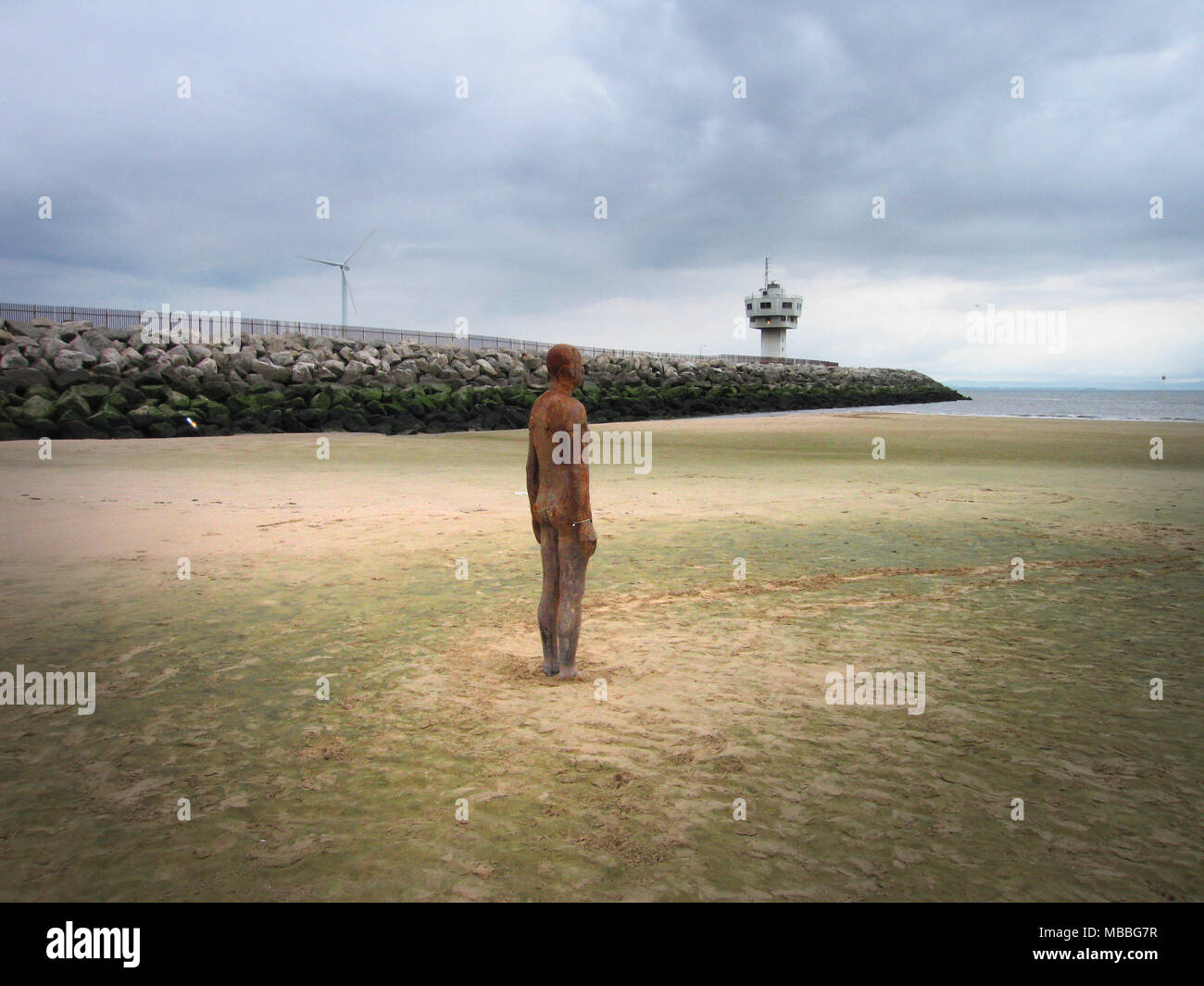 'Another Place' Anthony Gormley statues on the beach at Crosby