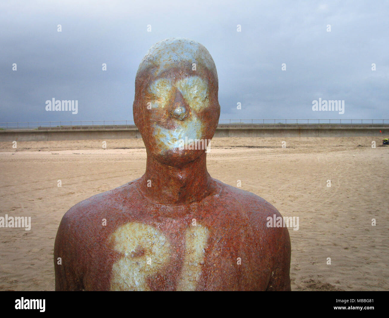 'Another Place' Anthony Gormley statues on the beach at Crosby