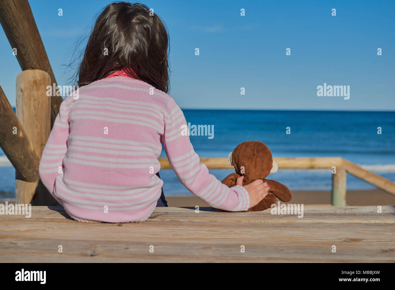 Sad Girl Sitting Beach High Resolution Stock Photography And Images Alamy