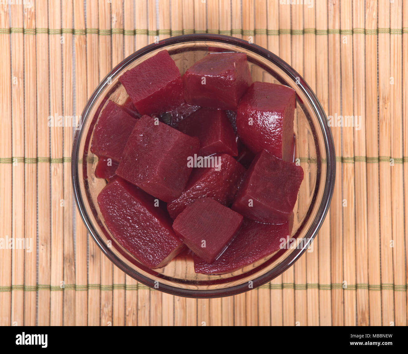 Cut beets in vinaigrette Stock Photo Alamy