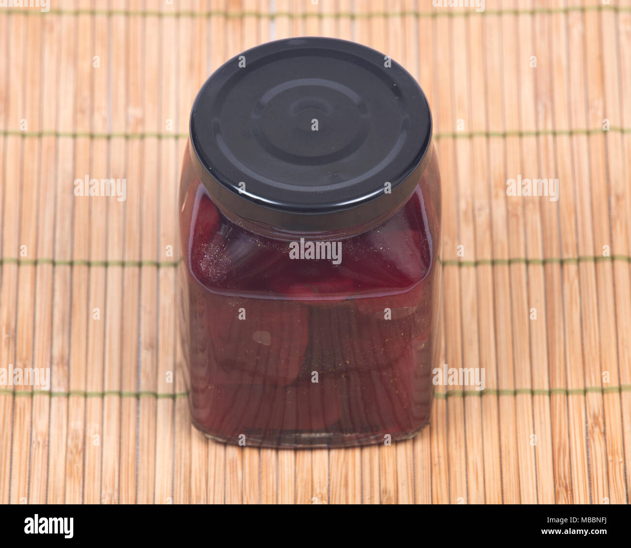Cut beets in vinaigrette Stock Photo Alamy