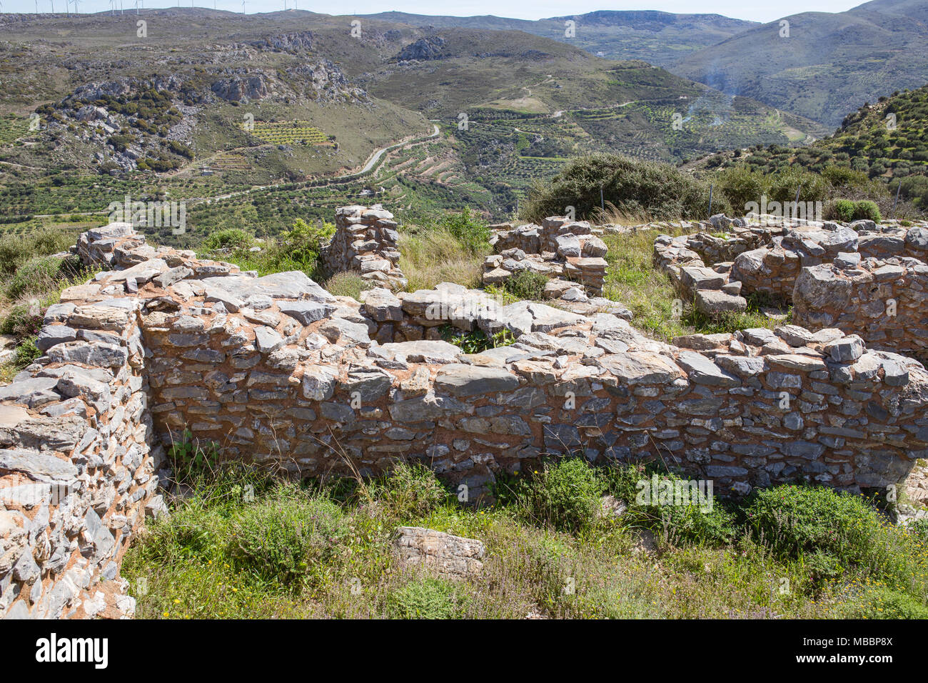 The central court of the House of Chamezi. Ruins of the old Minoan