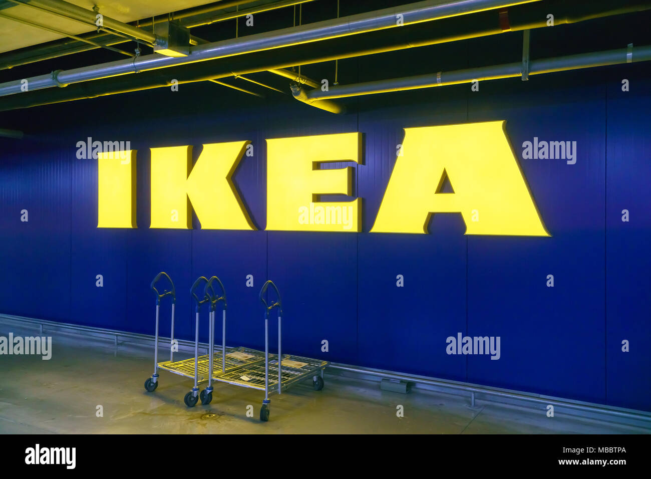 Gwangmyeong Korea September 14 15 Ikea Logo From Gwangmyeong In Korea Ikea Is A Multinational Company That Designs And Sells Furniture Applia Stock Photo Alamy