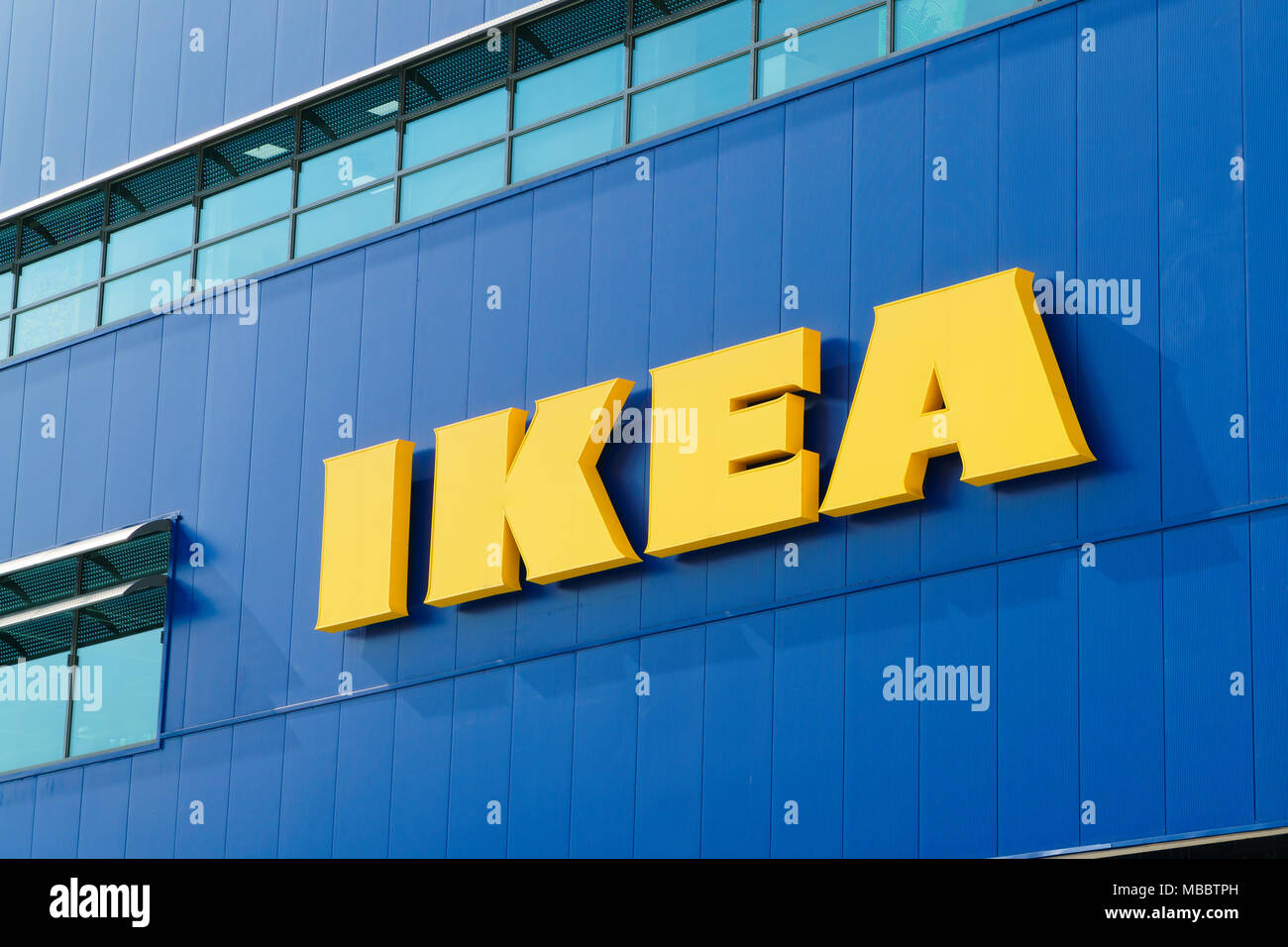 Gwangmyeong Korea September 14 15 Ikea Logo From Gwangmyeong In Korea Ikea Is A Multinational Company That Designs And Sells Furniture Applia Stock Photo Alamy