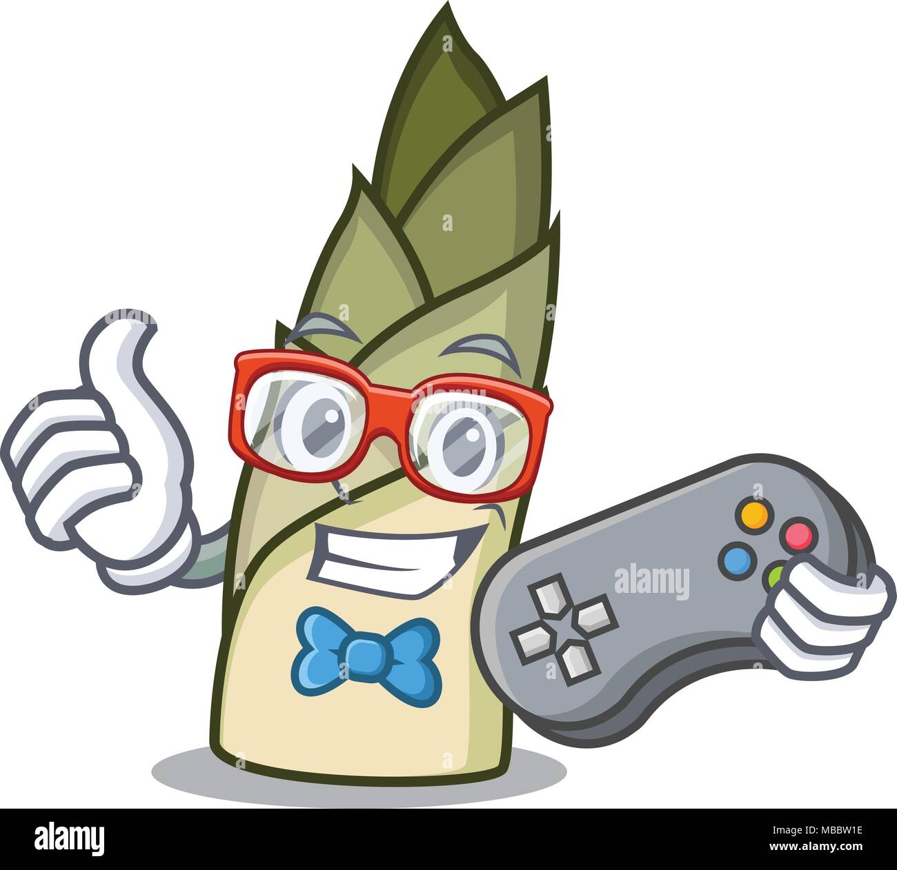 Gamer bamboo shoot mascot cartoon Stock Vector Image & Art Alamy
