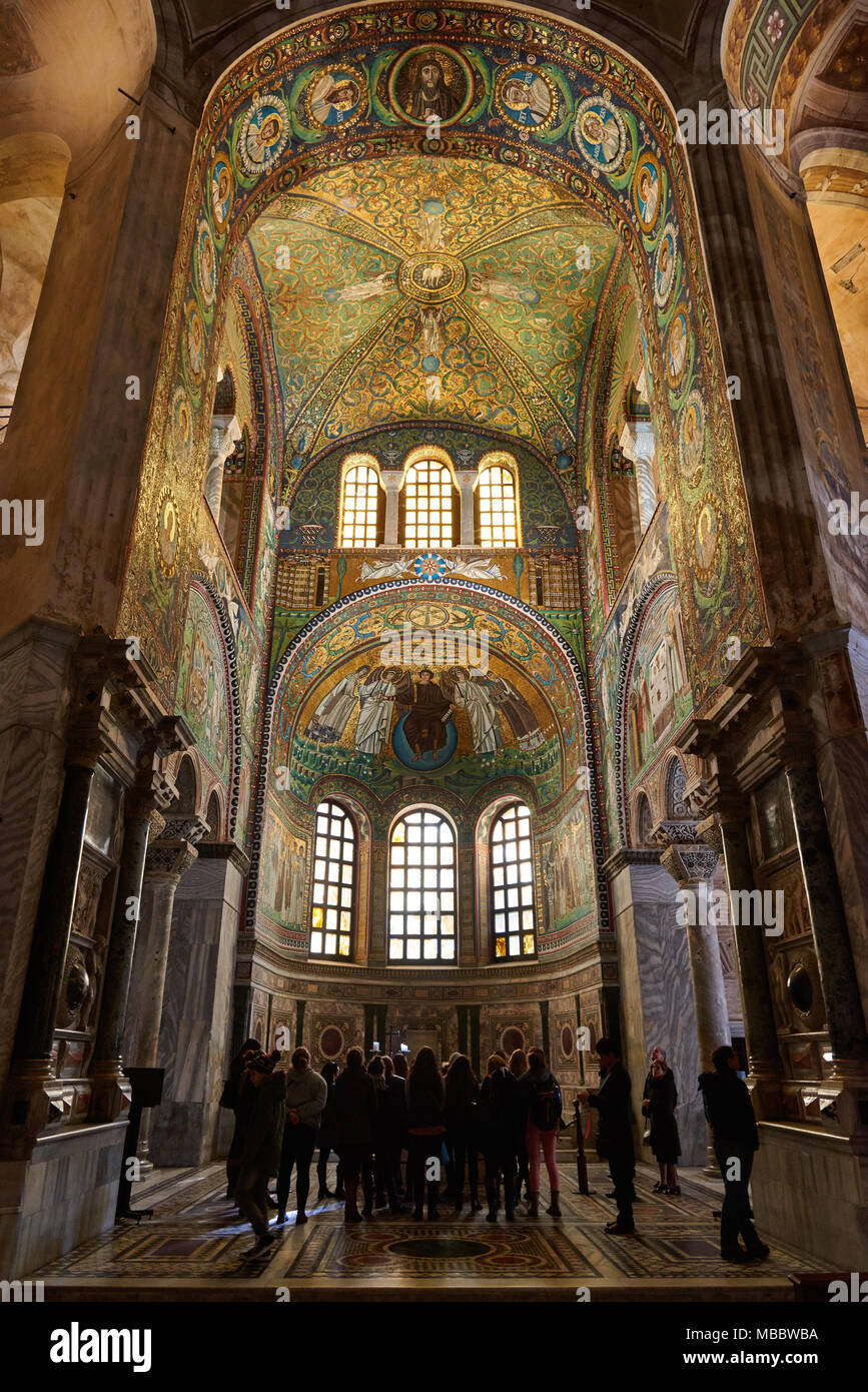 Ravenna Italy Febuary 18 2016 Interior Of Basilica Of