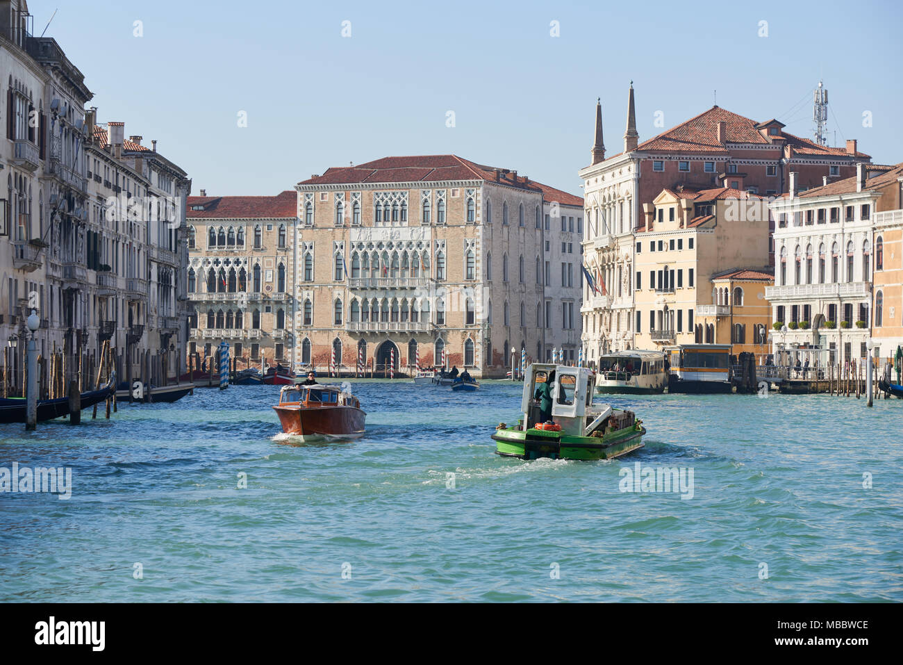 Venice, Italy - Febuary 19, 2016: Venice, a city in northeastern italy. It is famous for the beauty of its settings, archtecture and artwork. A part o Stock Photo