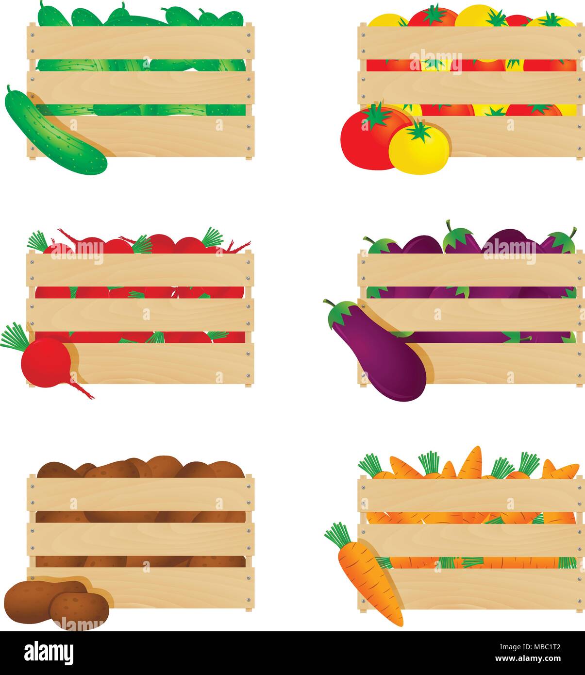 Potato storage boxes Stock Vector Images - Alamy