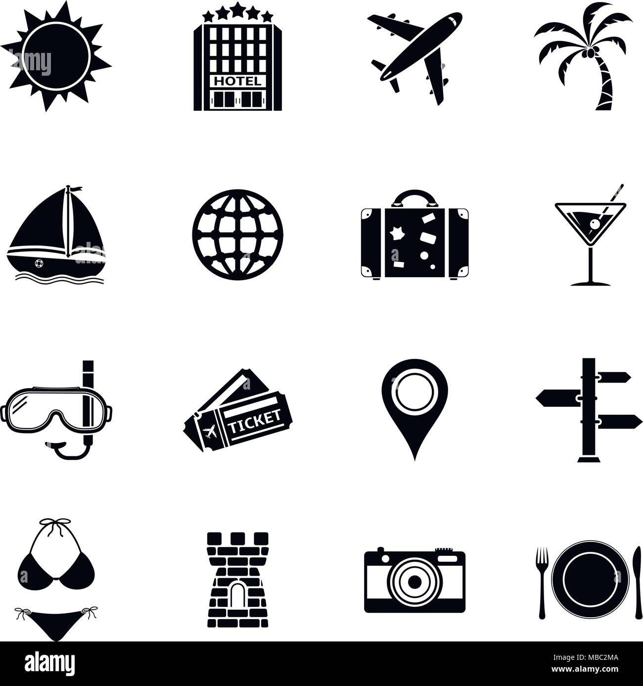 Suitcase vector travel landmarks Stock Vector Images - Alamy