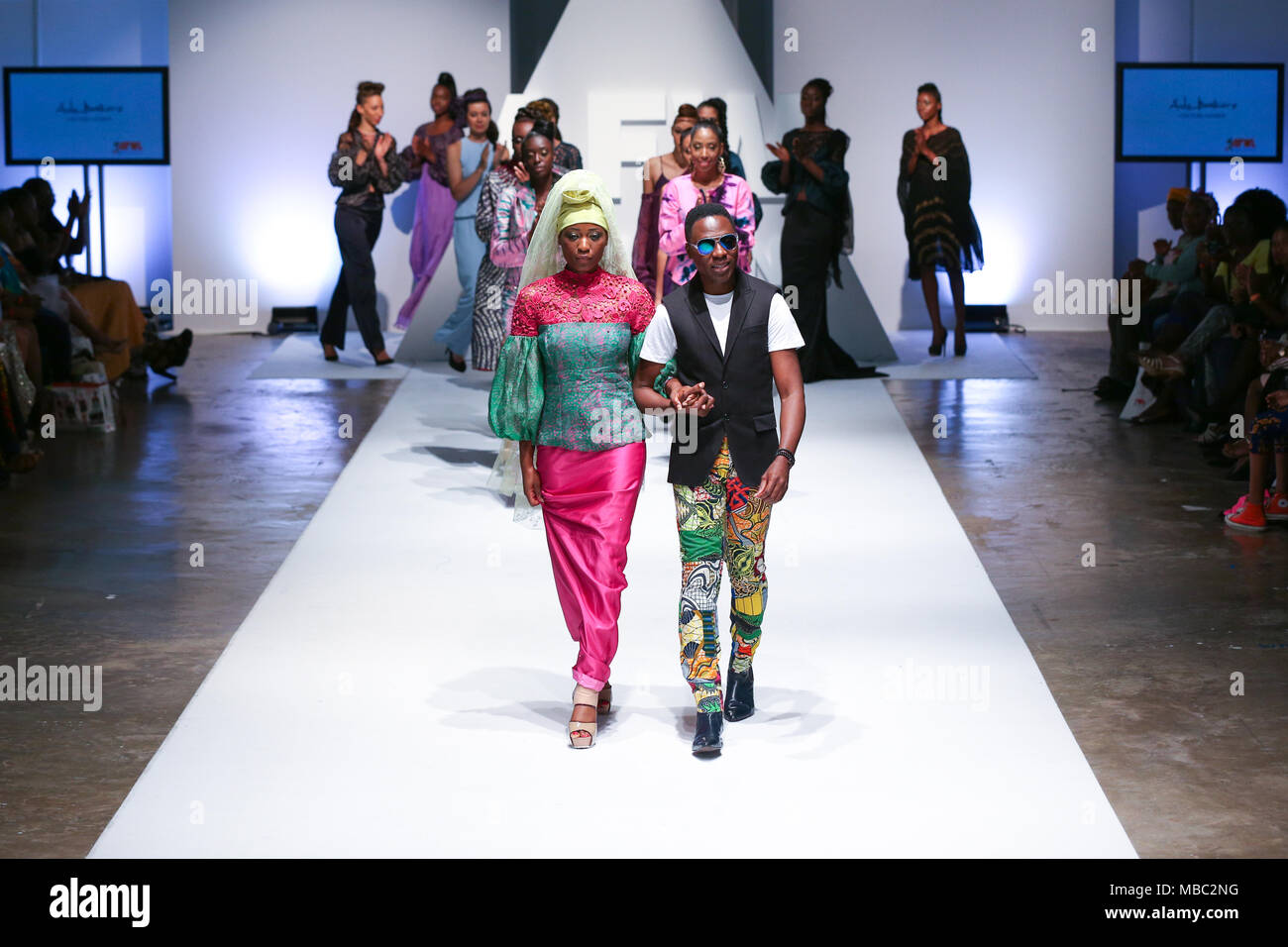 London, UK, August 2014, designer Ade Bakare showcased his new collection at Africa Fashion Week London 2014. Mariusz Goslicki/Alamy Stock Photo