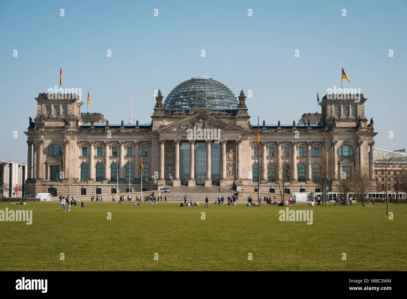 Reichstag building (german government)   in Berlin, Germany  - Stock Photo