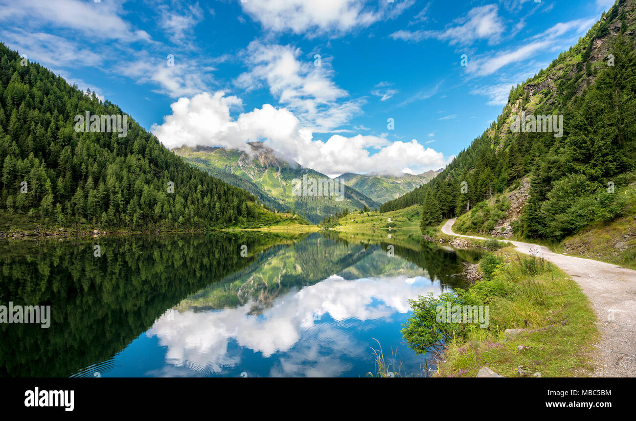 Reflection in the lake, Riesachsee, Rohrmoos-Untertal, Schladminger Tauern, Schladming, Styria, Austria Stock Photo