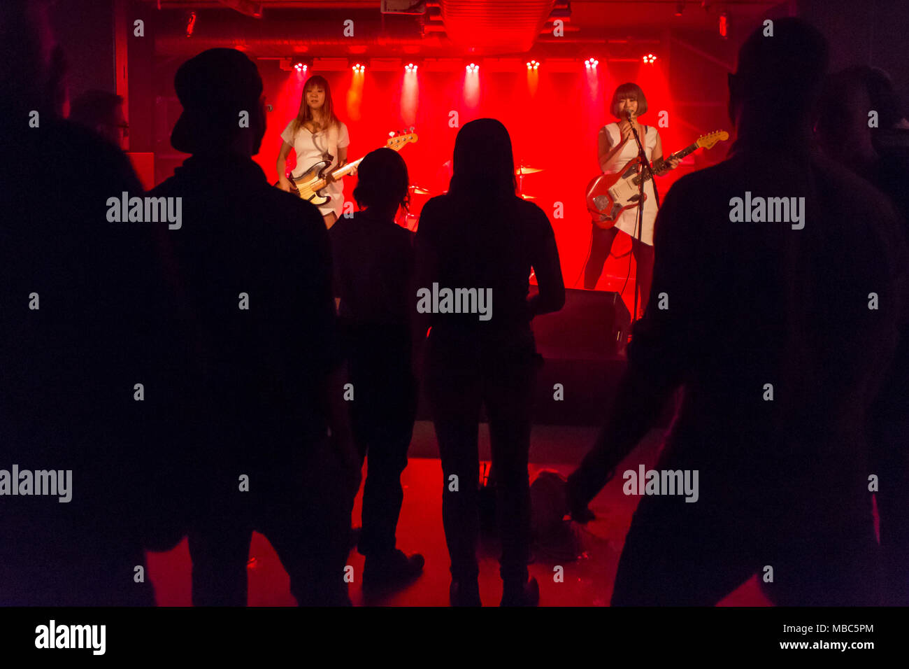 The Japanese Girl-Punk rock band TsuShiMaMiRe live and exclusively for the first time in Switzerland, Schüür Lucerne Stock Photo