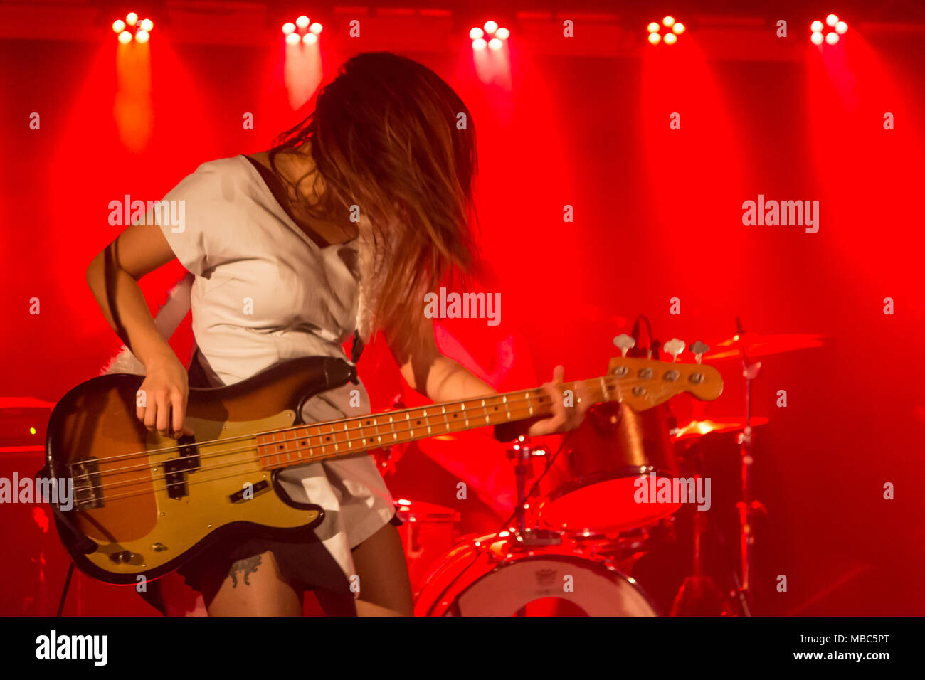 The Japanese Girl-Punk rock band TsuShiMaMiRe live and exclusively for the first time in Switzerland, Schüür Lucerne Stock Photo