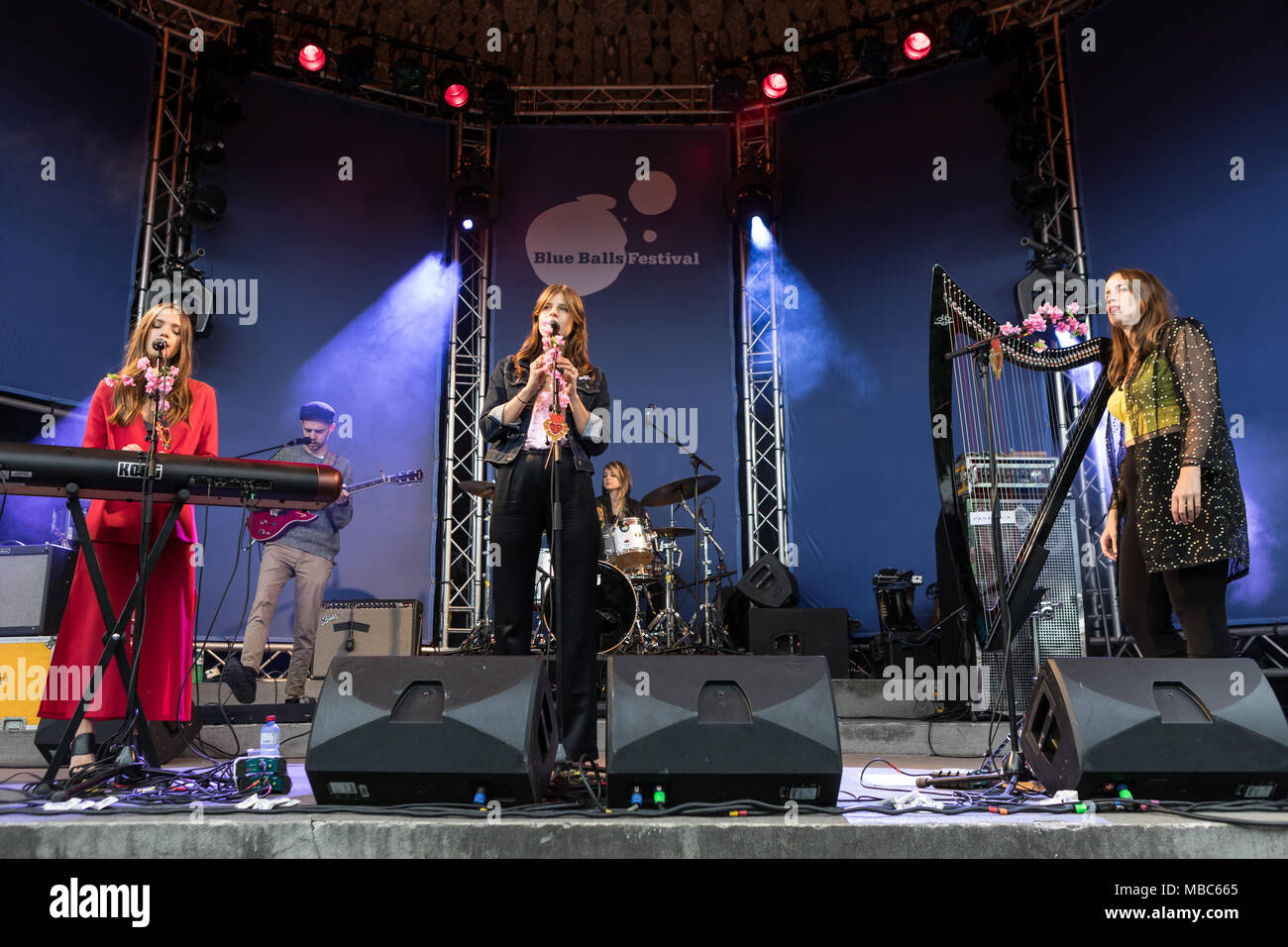 The British female pop band Paradisia with SophieRose vocals, Anna an der Harve and Kristy