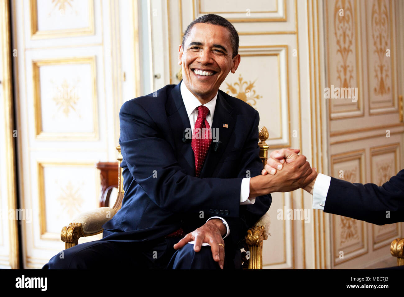 President Barack Obama Shakes Hands With French President Nicolas Sarkozy During A Bilateral Meeting In Caen France June 6 2009 Official White House Photo By Pete Souza This Official White House Photograph
