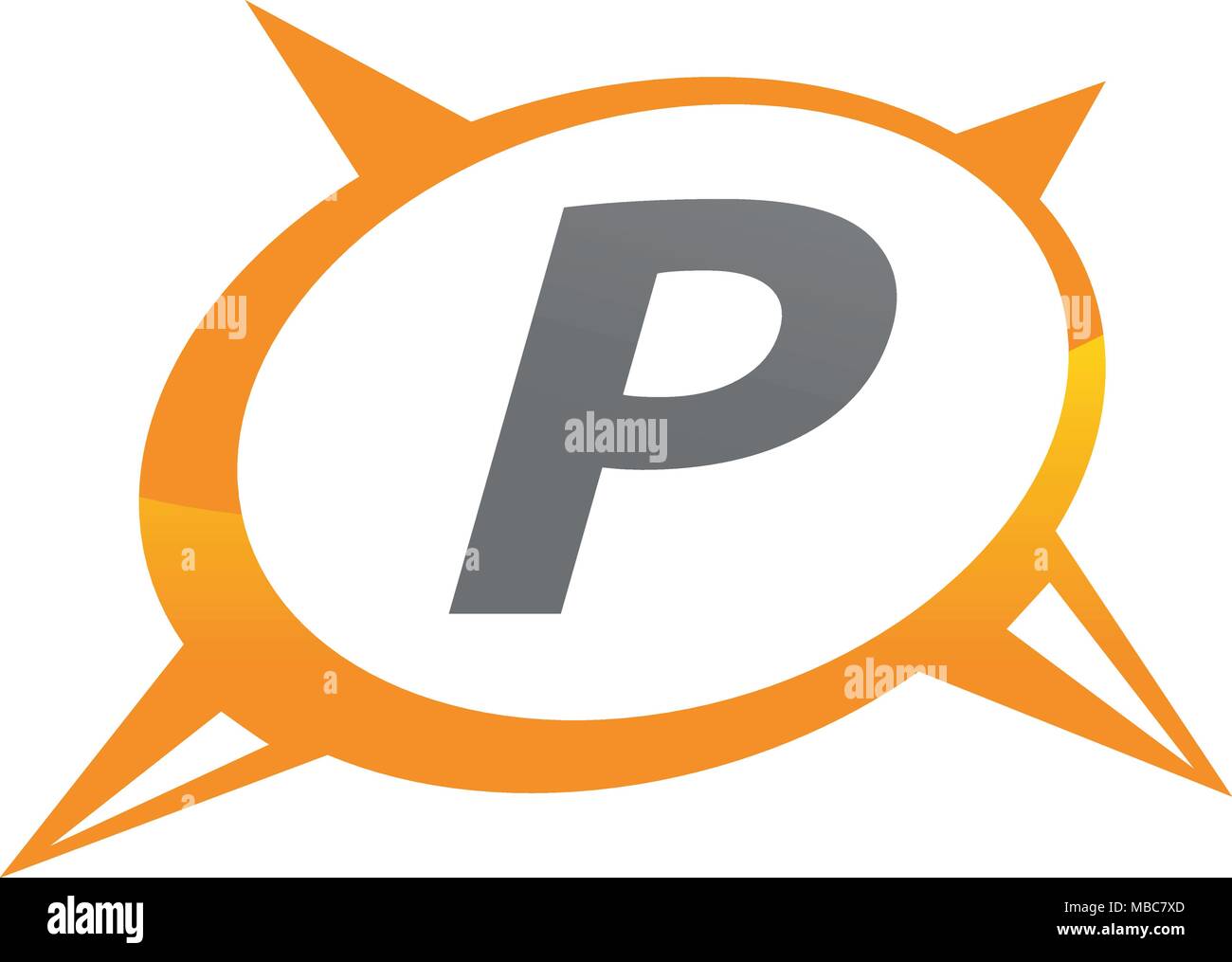 Compass Guide Solution Letter P Stock Vector Image & Art - Alamy