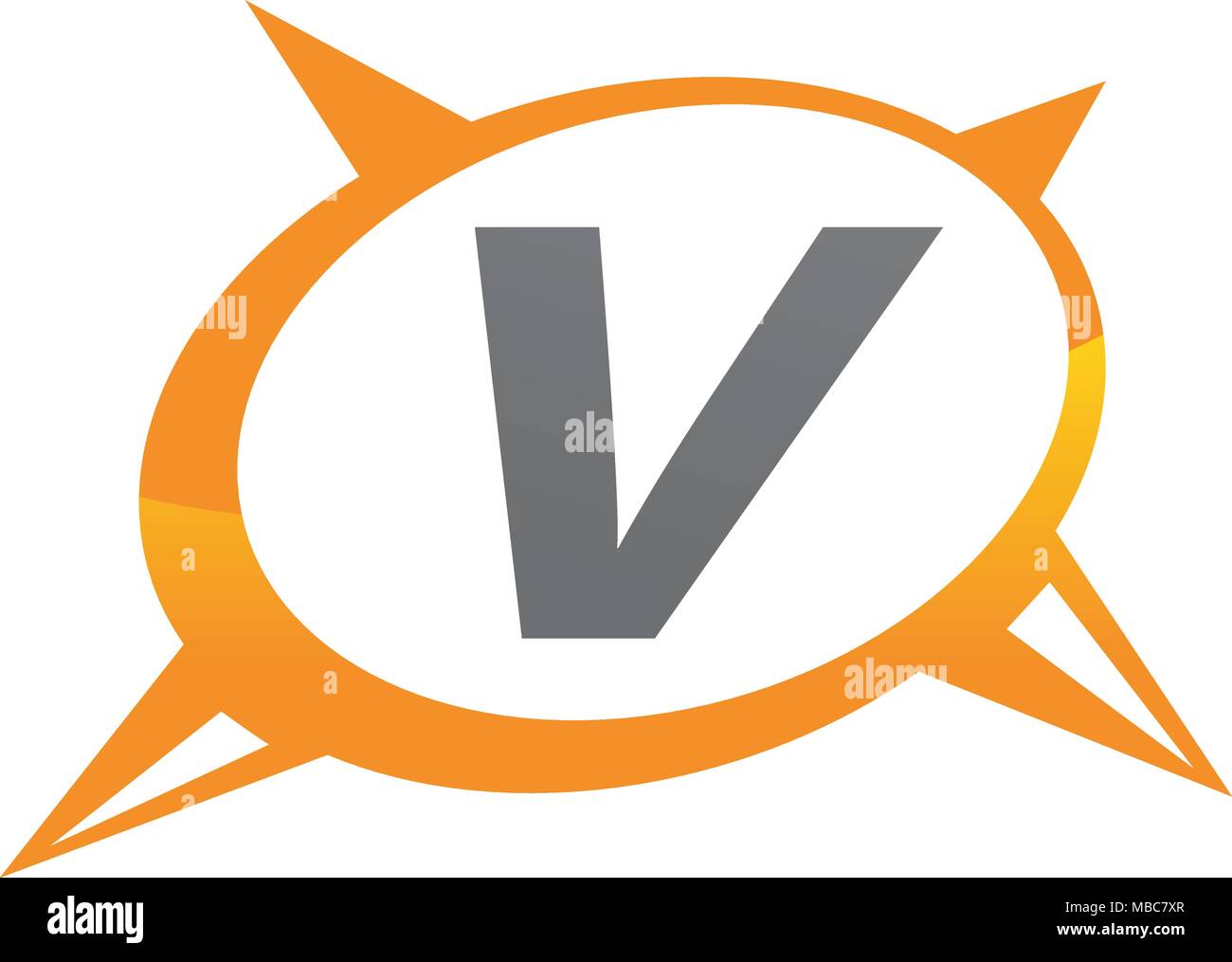 Compass Guide Solution Letter V Stock Vector Image & Art - Alamy