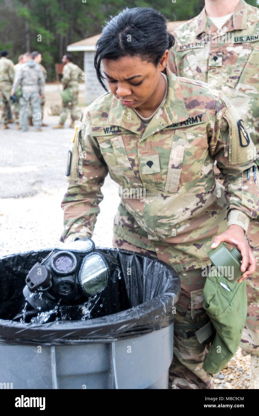 Spc. Chimere Wall, a unit supply specialist with Headquarters and