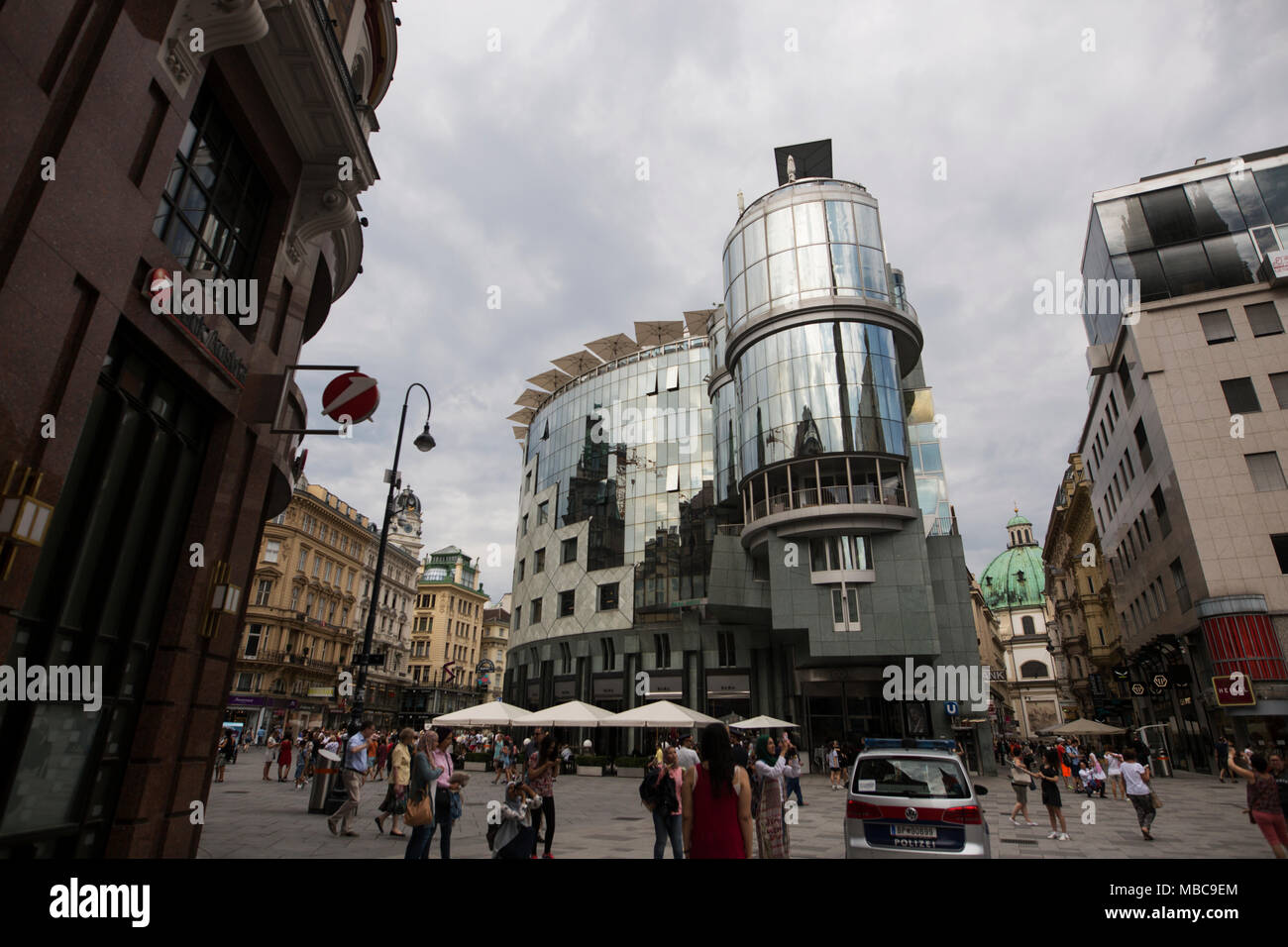 The DO&CO Hotel at Stephansplatz, across from St Stephen's Cathedral, in Vienna, Austria. Stock Photo