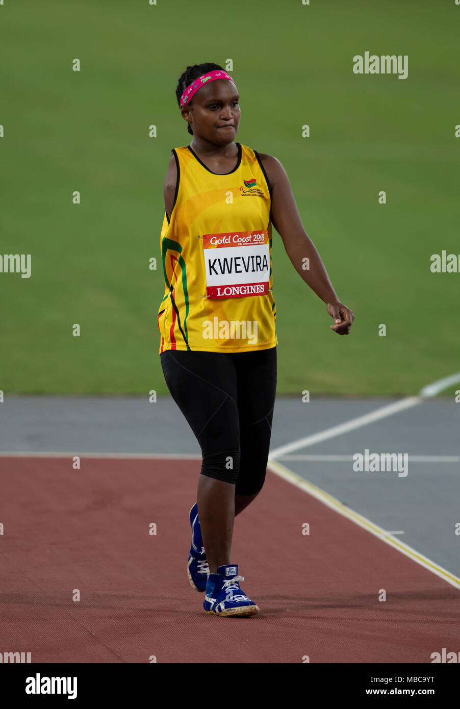 Women's F46 Javelin Athletics Commonwealth Games Day 5 Stock Photo