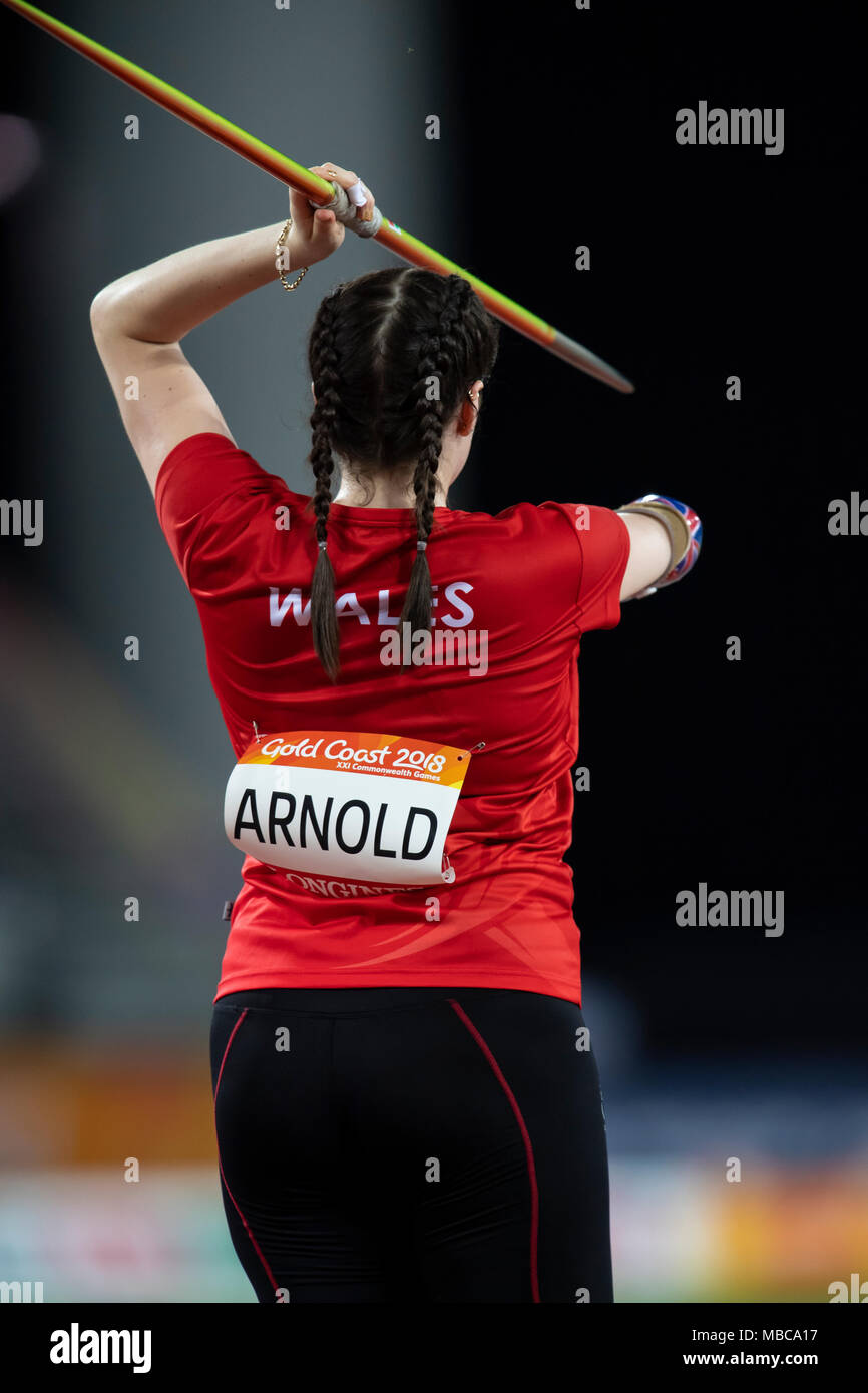 Women's F46 Javelin Athletics Commonwealth Games Day 5 Stock Photo