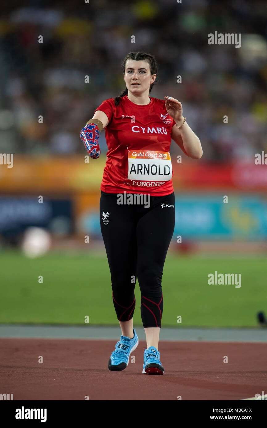 Women's F46 Javelin Athletics Commonwealth Games Day 5 Stock Photo