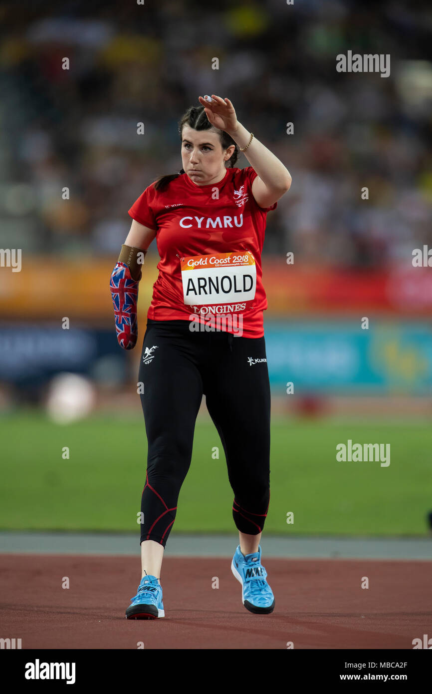 Women's F46 Javelin Athletics Commonwealth Games Day 5 Stock Photo